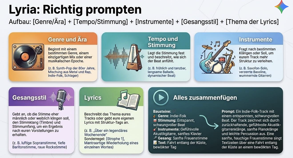 Lyria 3: Richtig Prompten