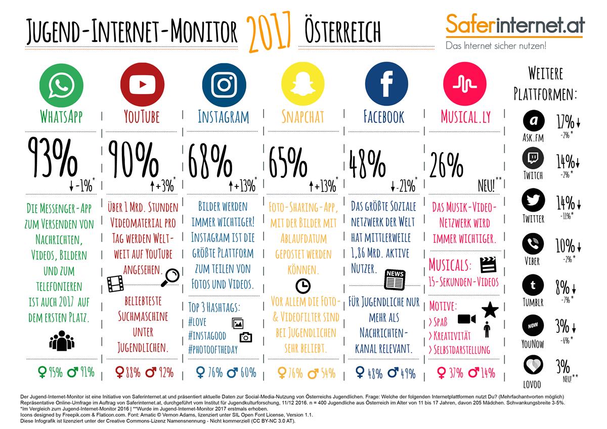 Infografik Internet -Jugend-Monitor 2017