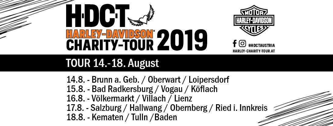 Offizieller Flyer der 24. Harley-Davidson Charity-Tour 2019