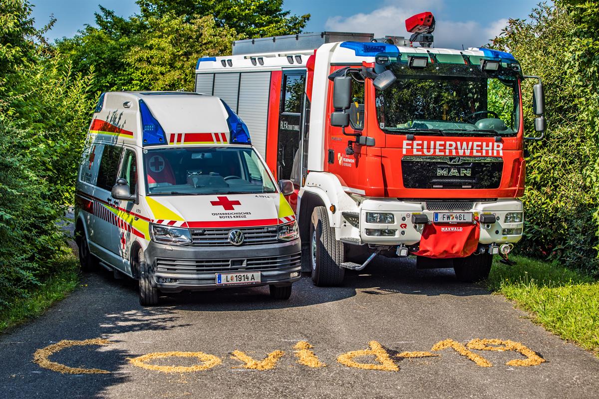 Feuerwehr und Rotes Kreuz: Gemeinsam das Coronavirus stoppen!