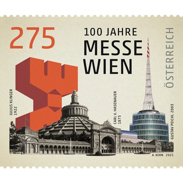Sonderbriefmarke 100 Jahre Messe Wien