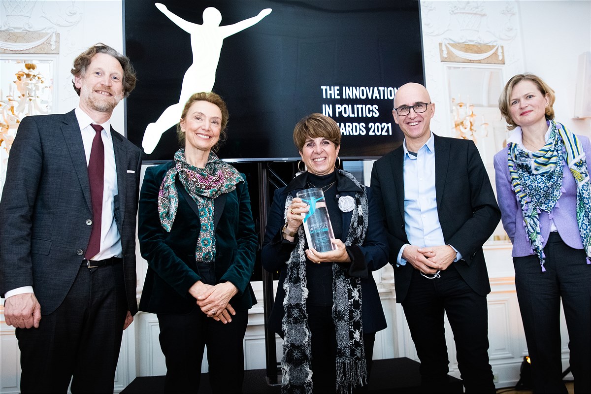Die Gewinner der Innovation in Politics Awards in der Kategorie Menschenrechte